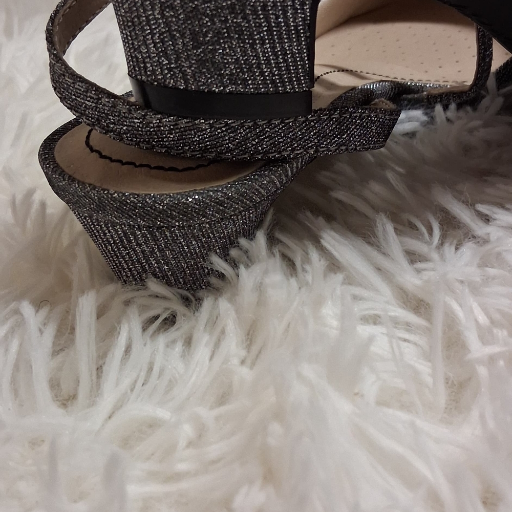 Metallic Black Women's Dress Sandals